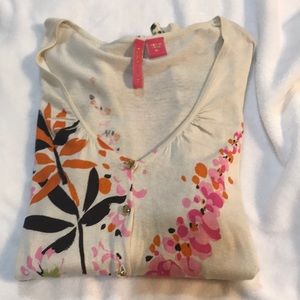 A light button down sweater